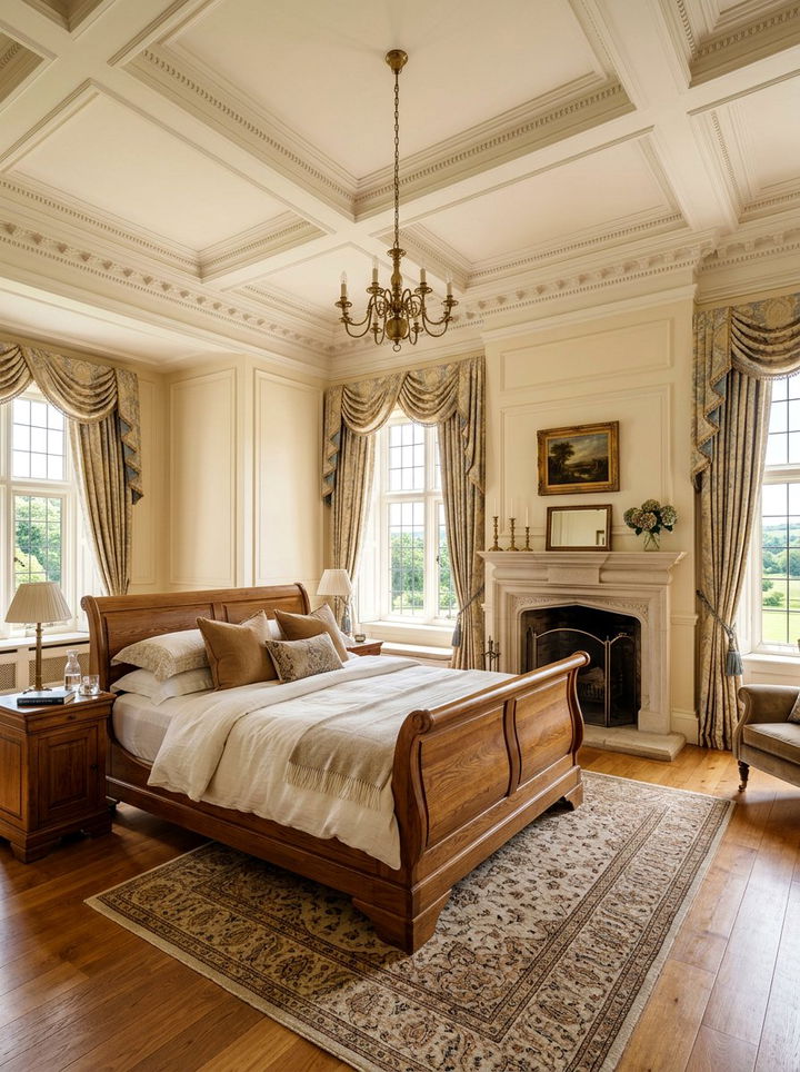 Oak Sleigh Bed - 30 bedroom oak furniture ideas