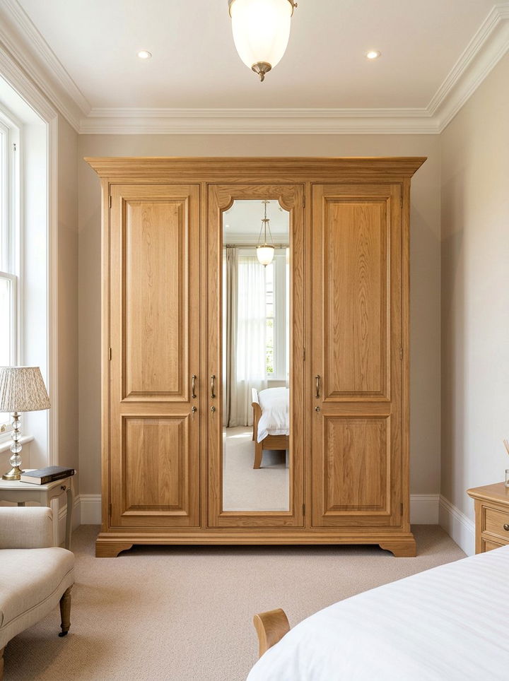 Oak Wardrobe With Mirror - 30 bedroom oak furniture ideas