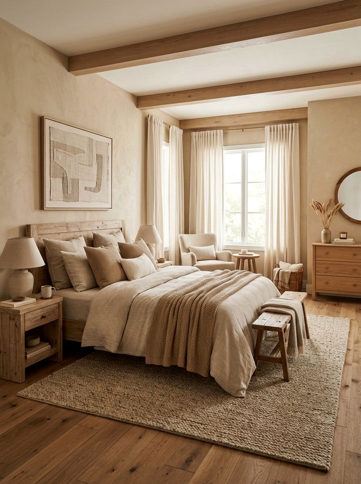 Oatmeal Bedroom - 30 soothing bedroom color ideas