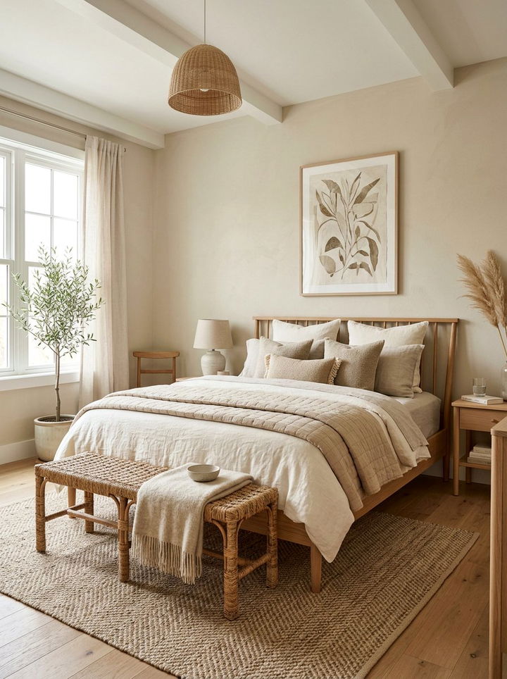 Oatmeal Bedroom - 30 cozy bedroom color ideas