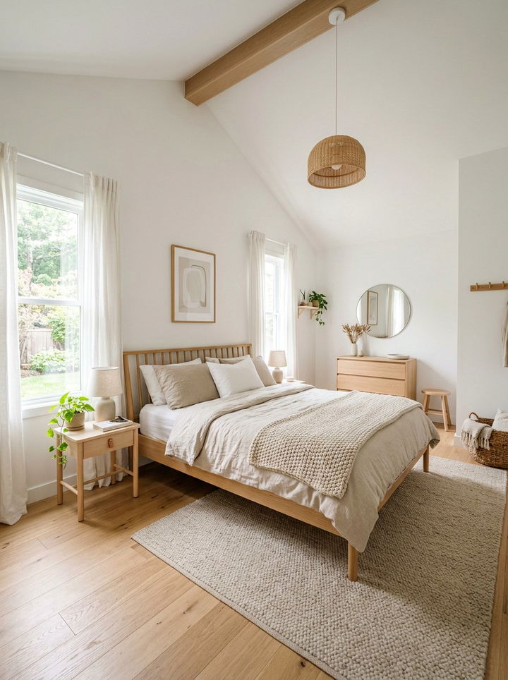 Oatmeal Scandi Bedroom - 30 monochromatic bedroom ideas