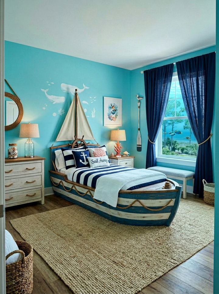 Ocean Theme Bedroom - 30 animal themed bedroom ideas