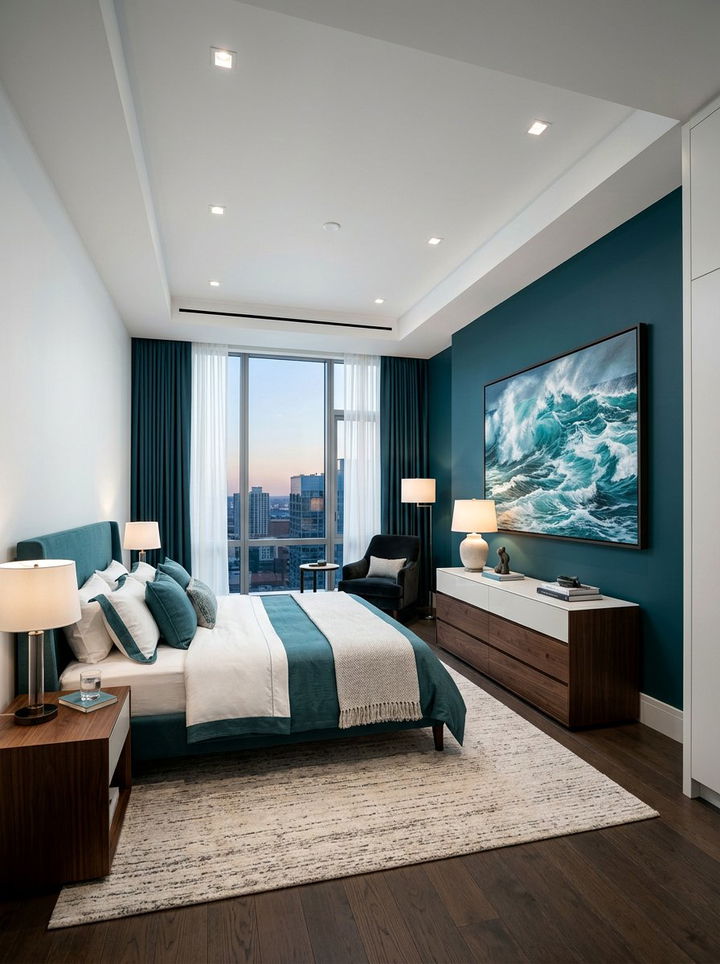 Ocean Wave Art - 30 surfing bedroom ideas