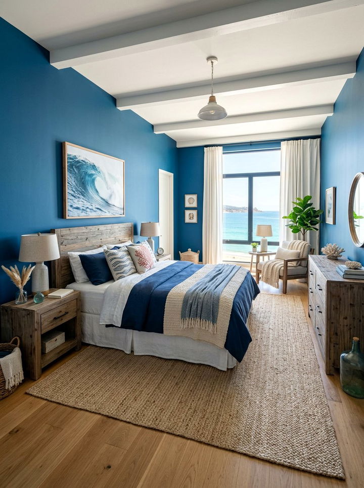 Ocean blue bedroom - 30 cool tone bedroom ideas