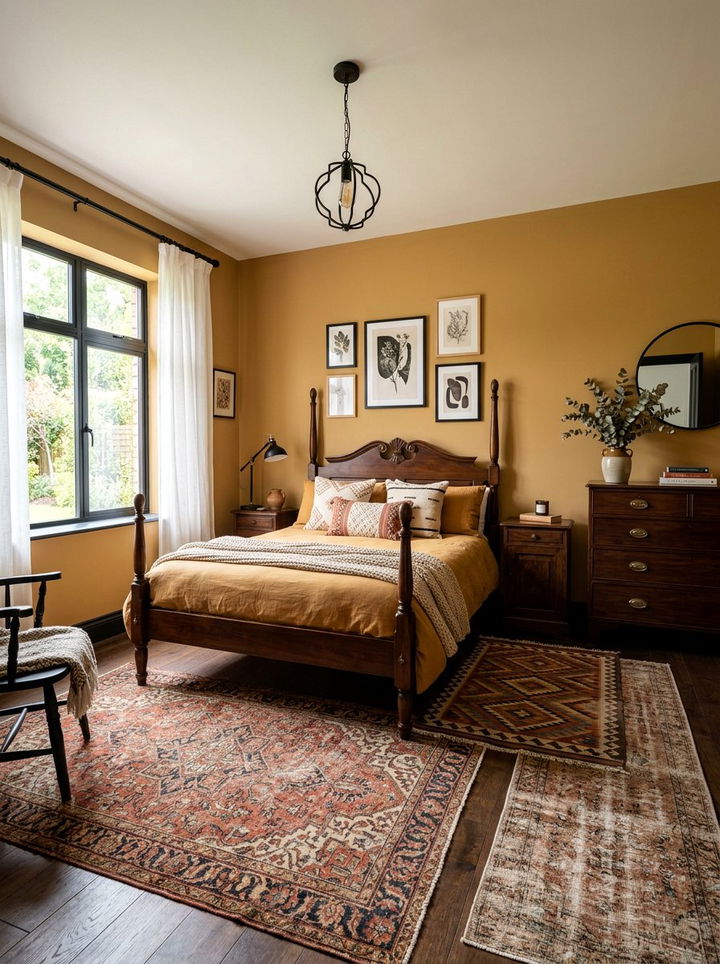 Ochre Bedroom - 30 bold color bedroom ideas