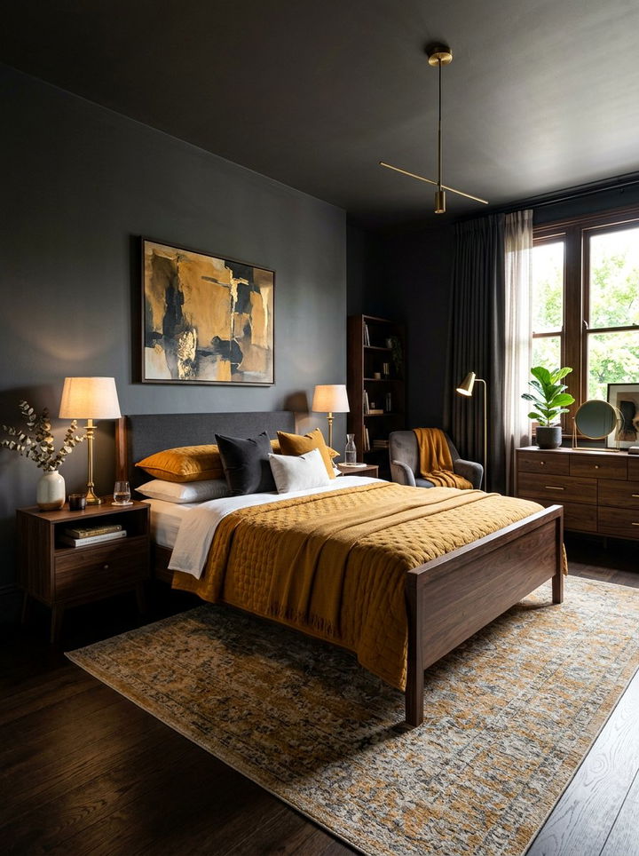 Ochre Bedroom - 30 earthy bedroom ideas