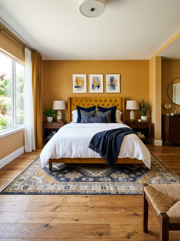 Ochre Bedroom - 30 warm tone bedroom ideas
