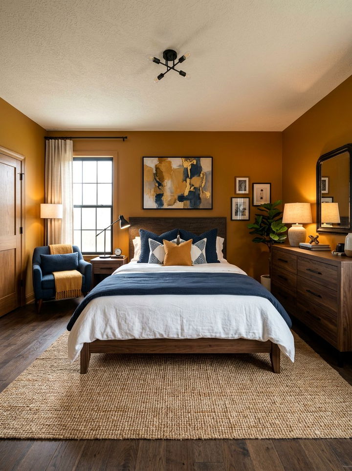 Ochre Bedroom - 30 bedroom color ideas