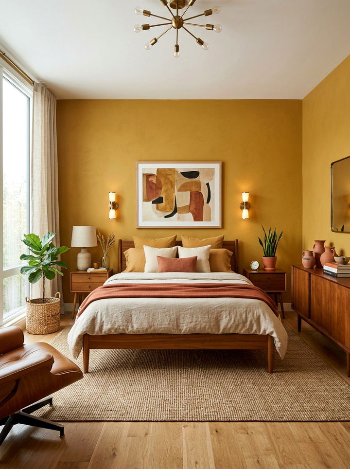 Ochre Yellow Bedroom - 30 yellow bedroom ideas