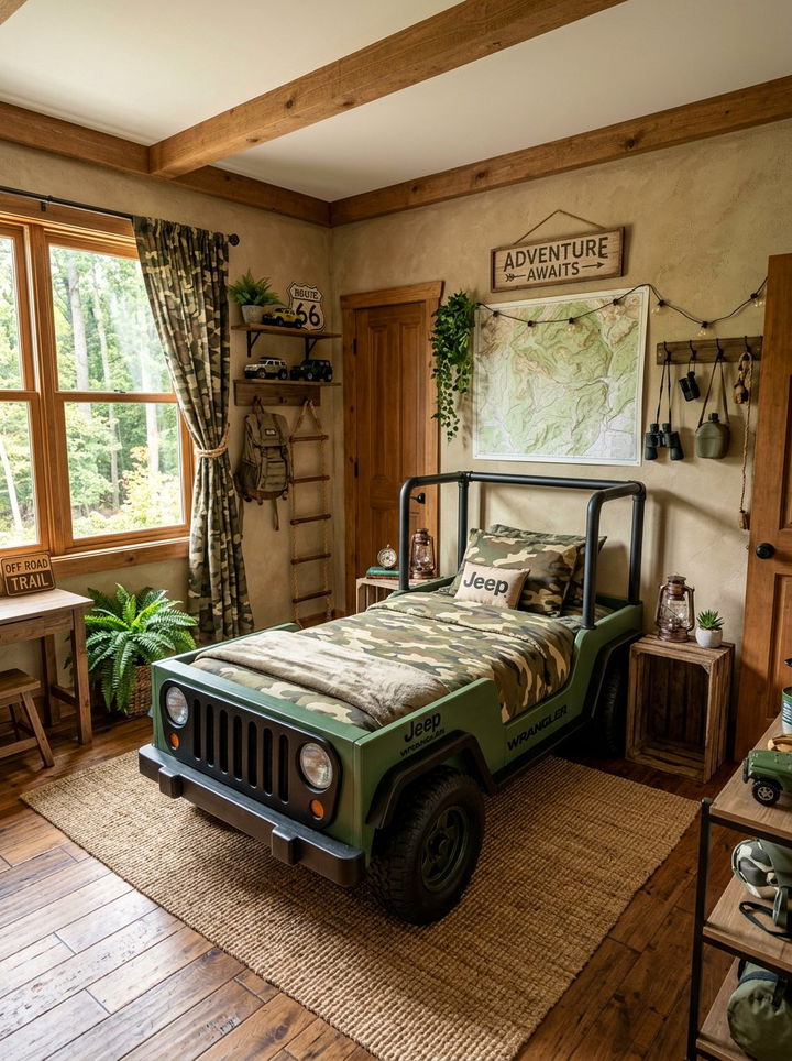 Off Road Jeep Room - 30 truck bedroom ideas