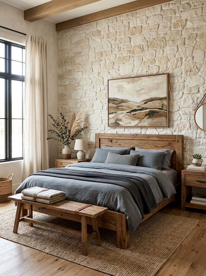 Off white stone wallpaper - 30 bedroom neutral wallpapers