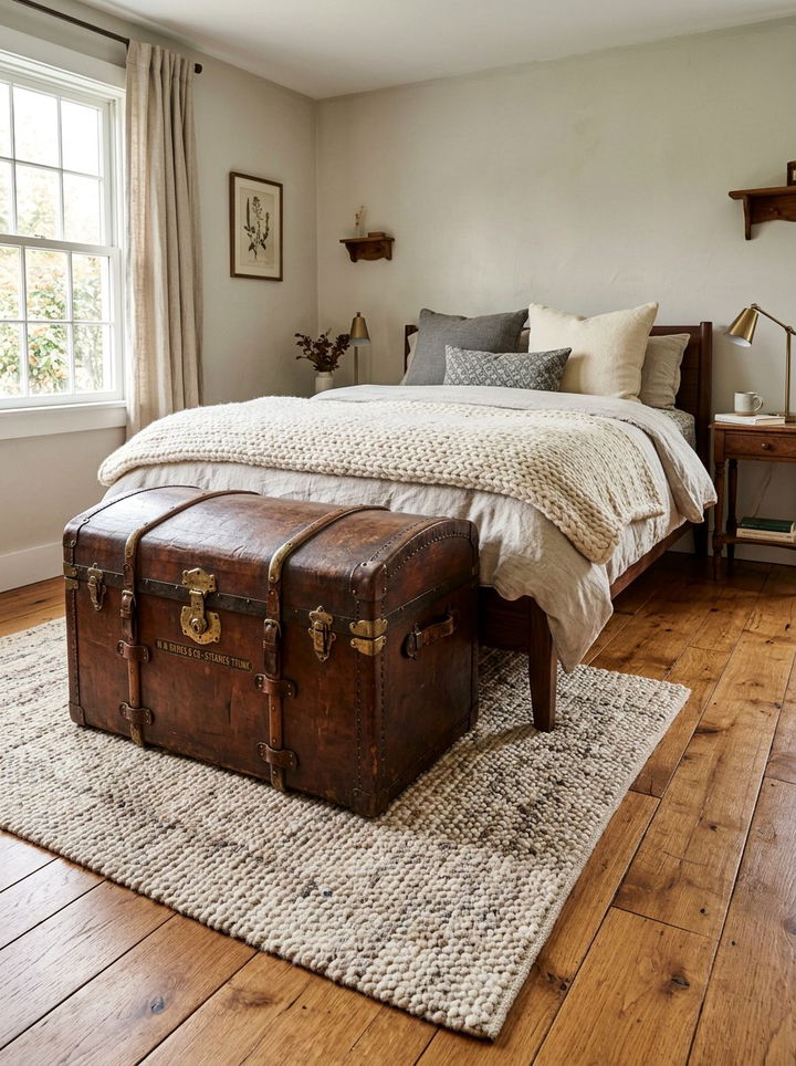Old Trunk - 30 secondhand bedroom ideas
