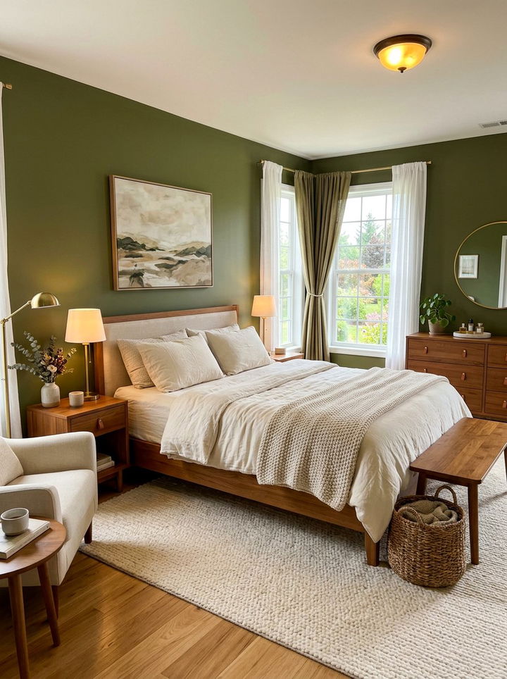 Olive Green And Cream Bedroom - 30 olive green bedroom ideas