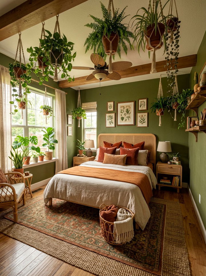 Olive Green And Rust Bedroom - 30 maximalist bedroom color ideas