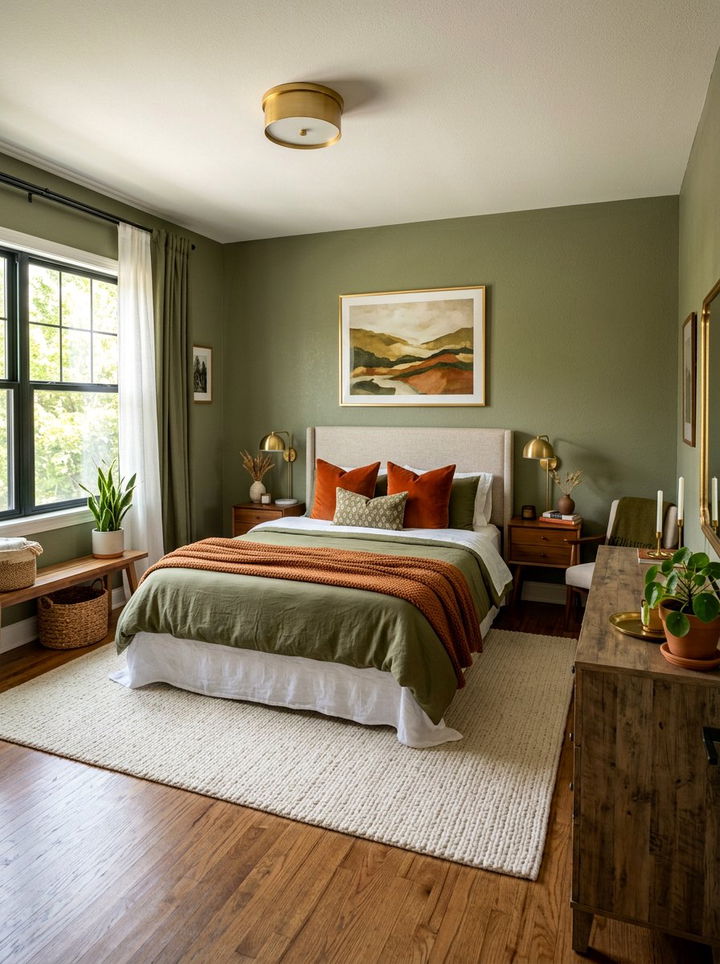 Olive Green Bedroom - 30 pastel green bedroom ideas
