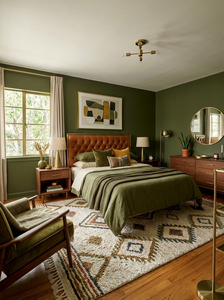 Olive Green Bedroom - 30 serene bedroom color ideas