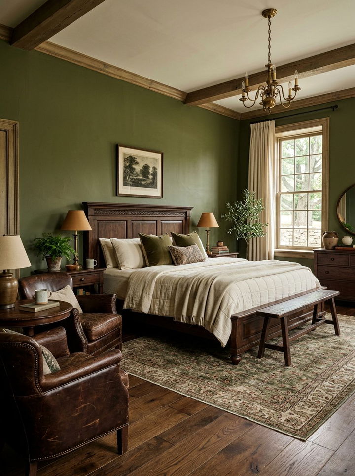 Olive Green Bedroom - 30 soothing bedroom color ideas