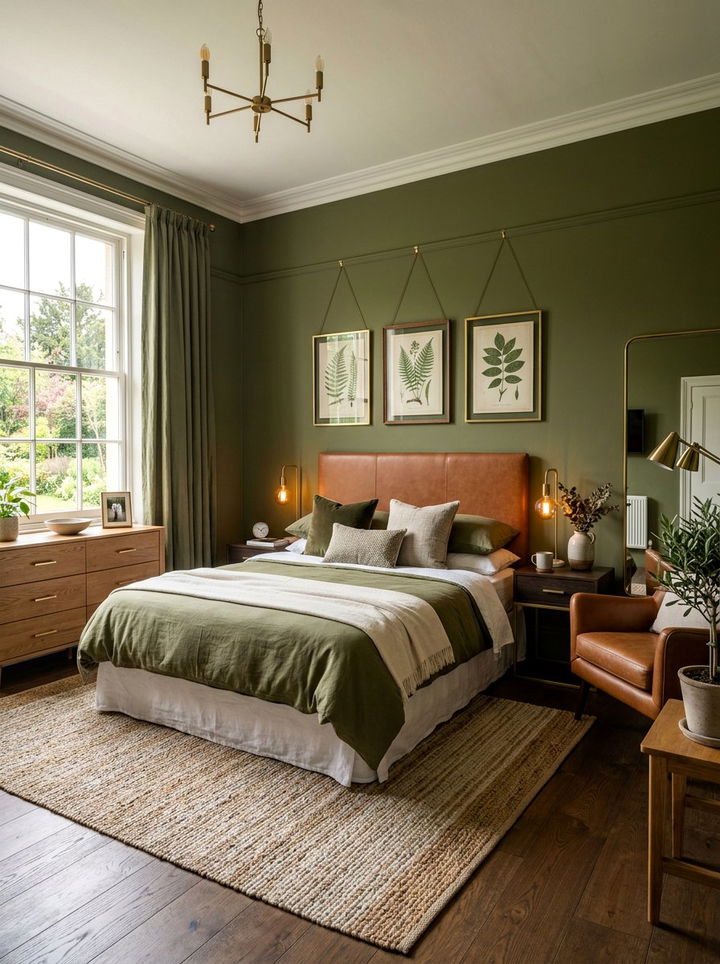 Olive Green Bedroom - 30 bold color bedroom ideas