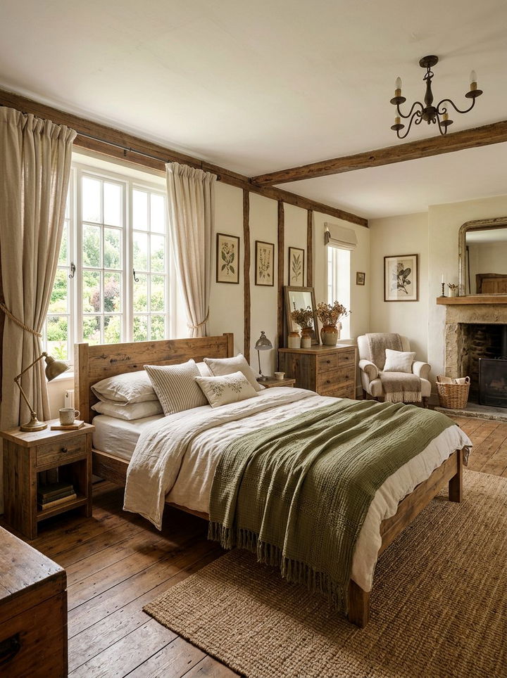 Olive Green Muslin Throw - 30 bedroom bedding ideas