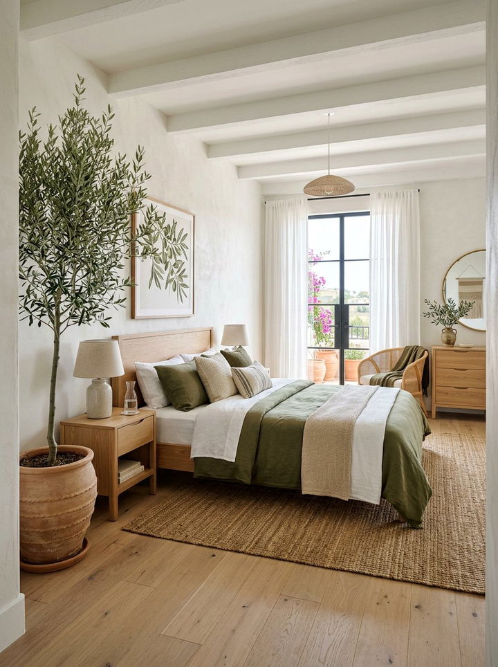 Olive Tree Bedroom - 30 earthy bedroom ideas