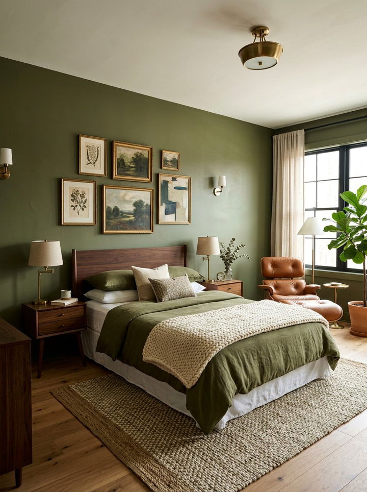Olive green bedroom paint - 30 bedroom paint color ideas