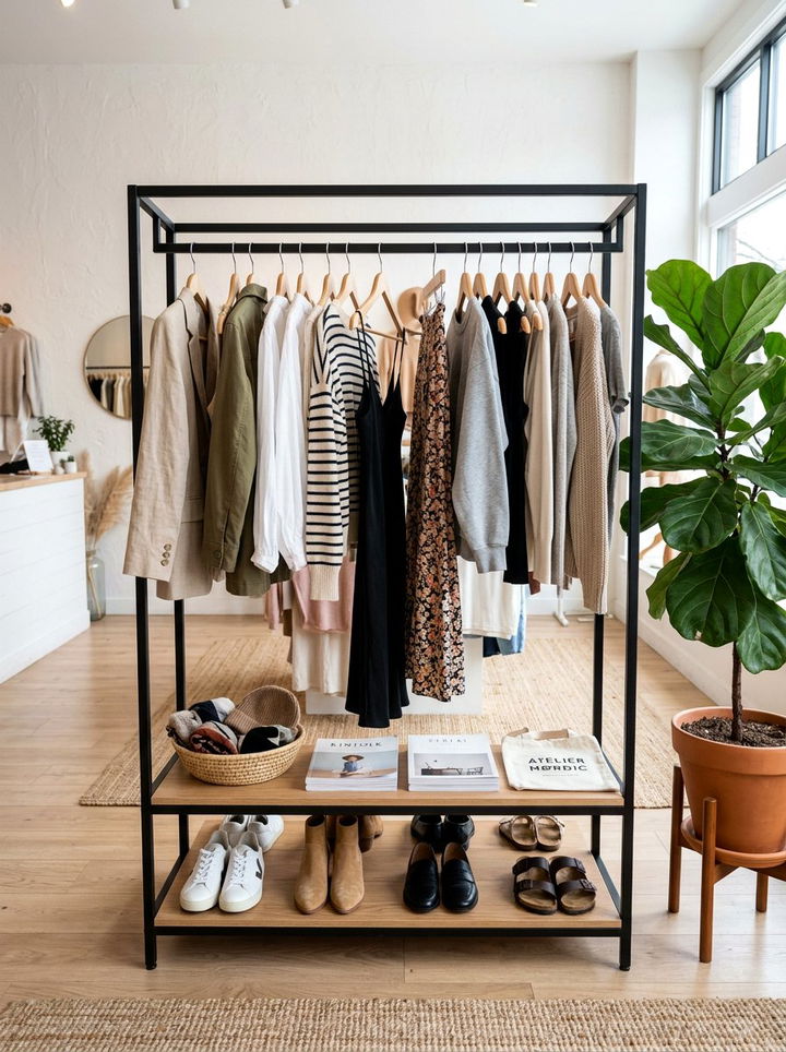 Open Clothing Rack - 30 bedroom multi-functional ideas