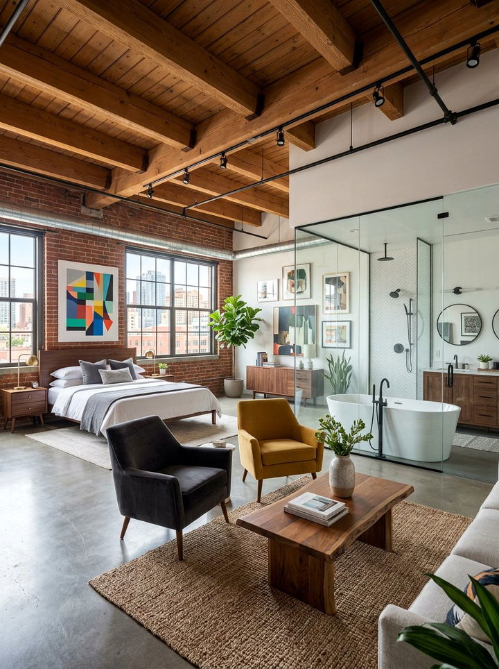 Open Concept Master Loft - 30 loft bedroom ideas