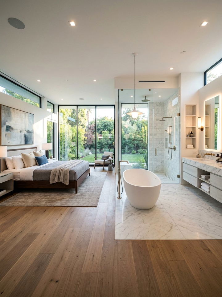 Open Concept Master Suite - 30 bedroom suite ideas