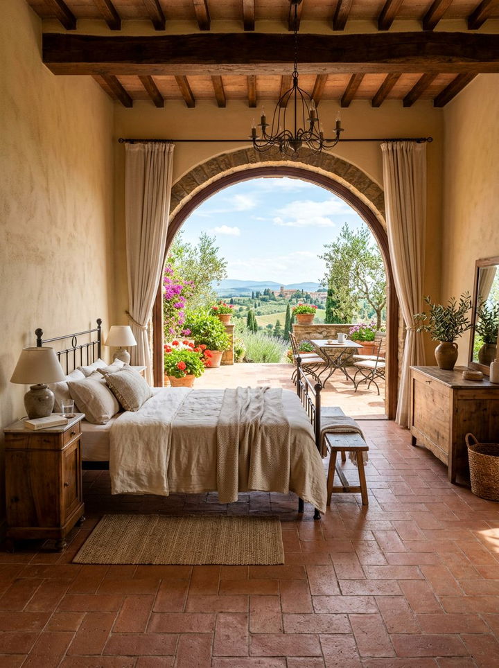 Open Concept Tuscan Bedroom - 30 Tuscan bedroom ideas