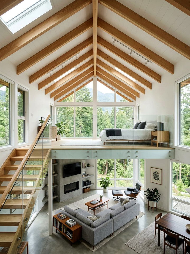 Open Concept Vaulted Bedroom - 30 bedroom vaulted ceiling ideas