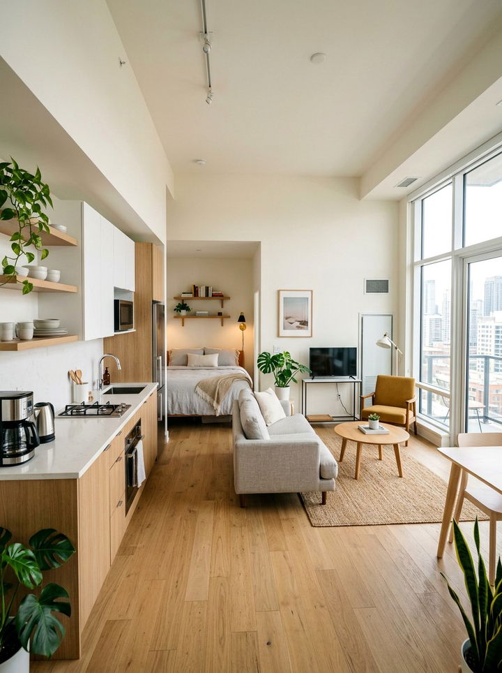 Open Layout Small Apartment - 30 open concept bedroom ideas