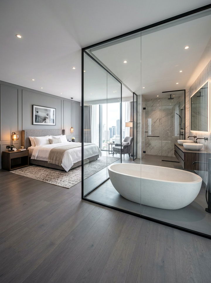 Open Plan Bedroom - 30 townhouse bedroom ideas