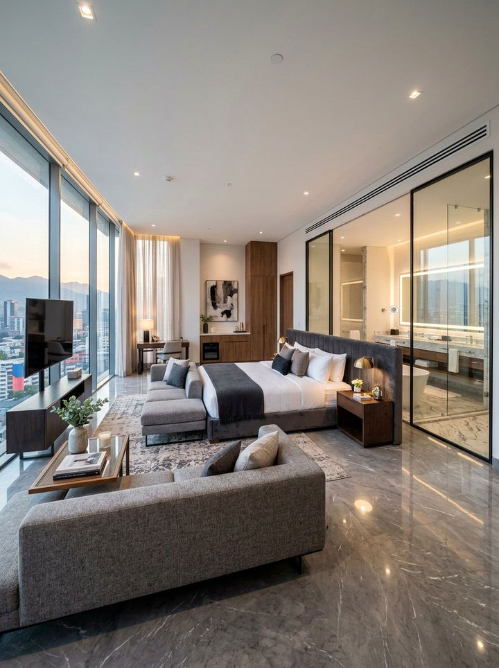 Open Plan Hotel Suite - 30 hotel bedroom ideas