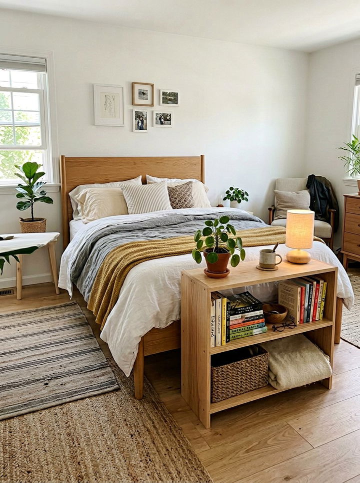 Open Shelf Bedside Table - 30 bedroom nightstands