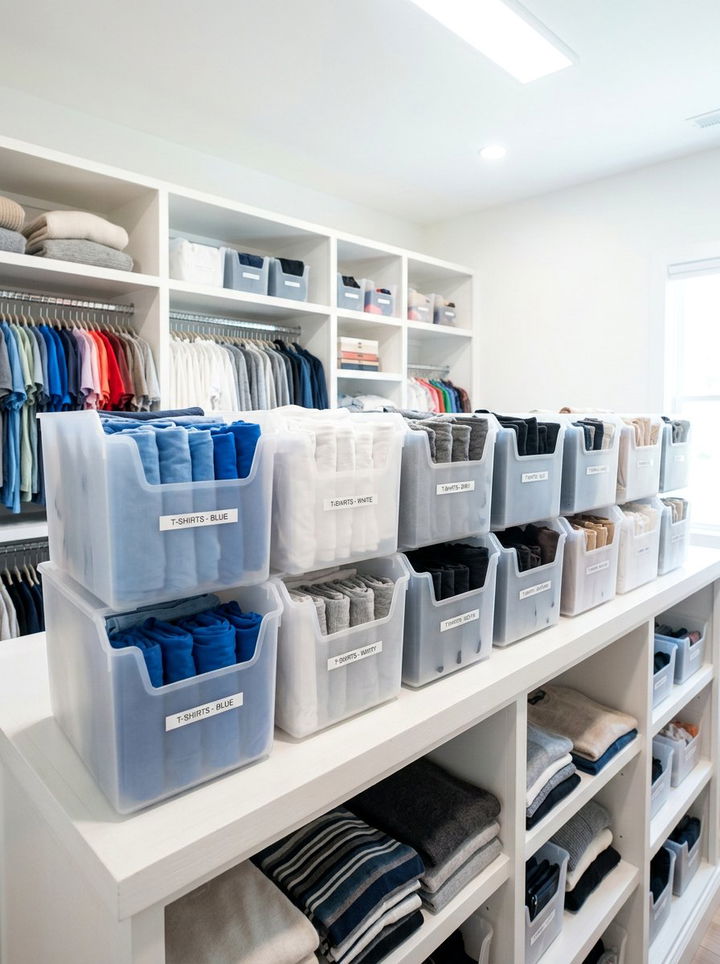 Open Top Plastic Bin - 30 bedroom storage containers