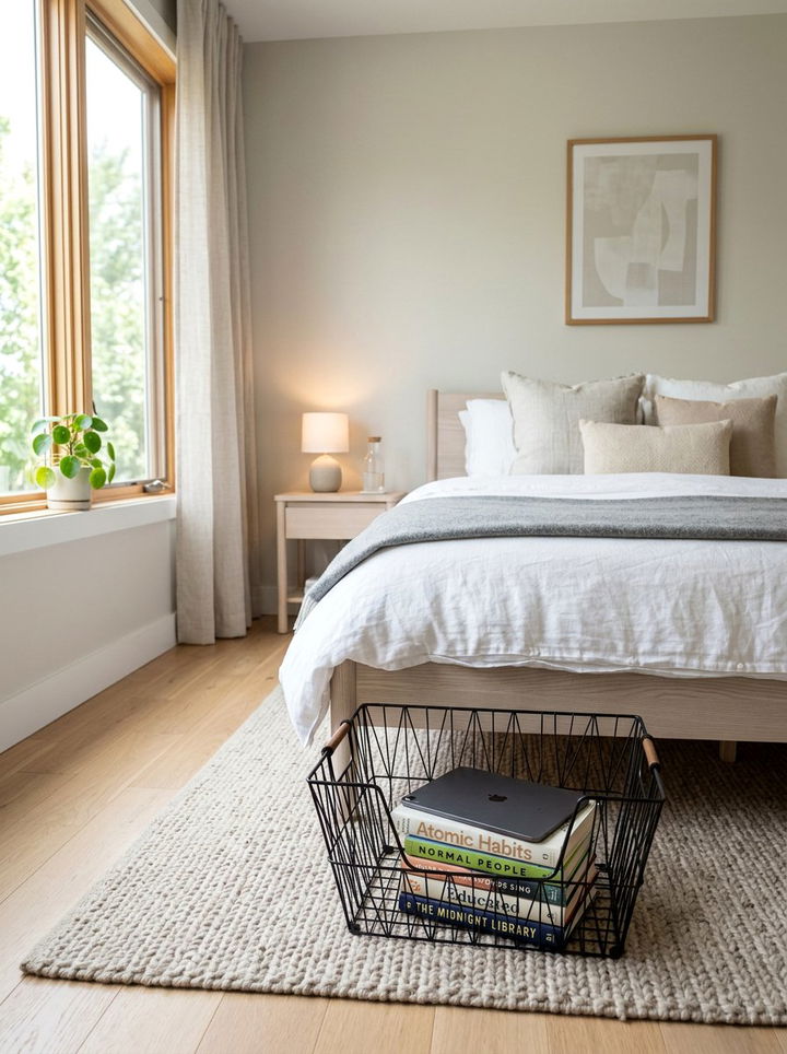 Open Top Wire Basket - 30 bedroom storage baskets