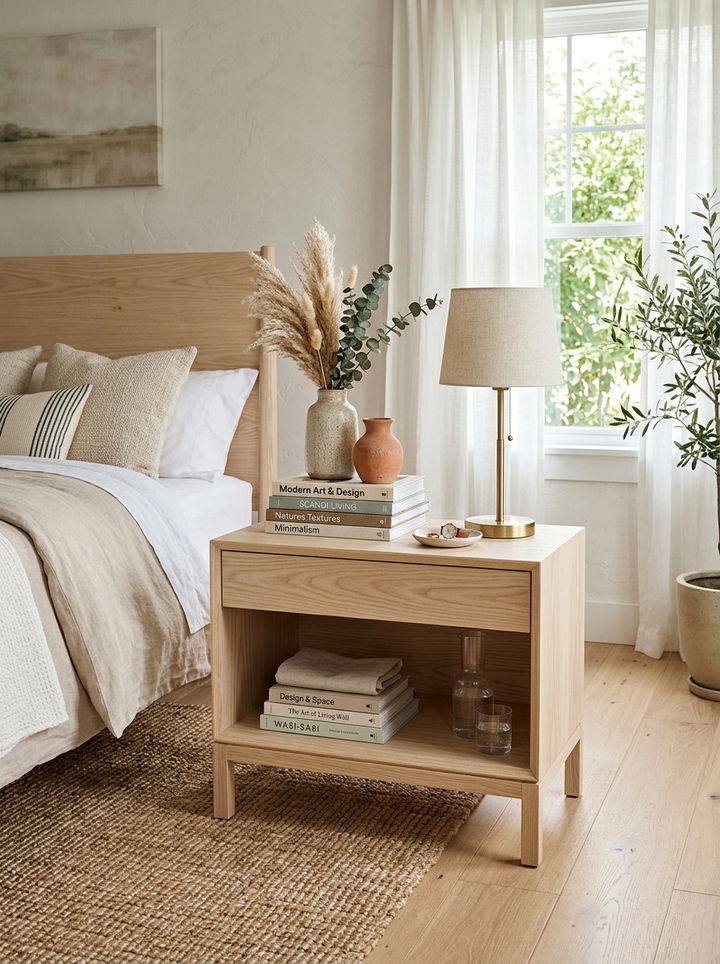 Open shelf nightstand - 30 bedroom modern nightstands