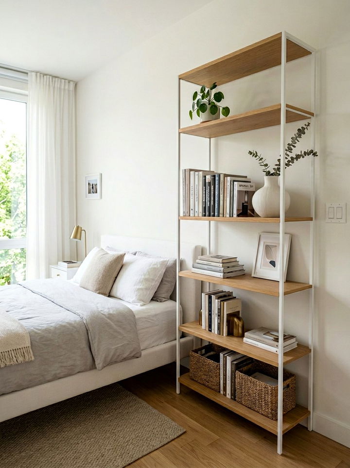 Open shelving unit - 30 Finnish bedroom ideas