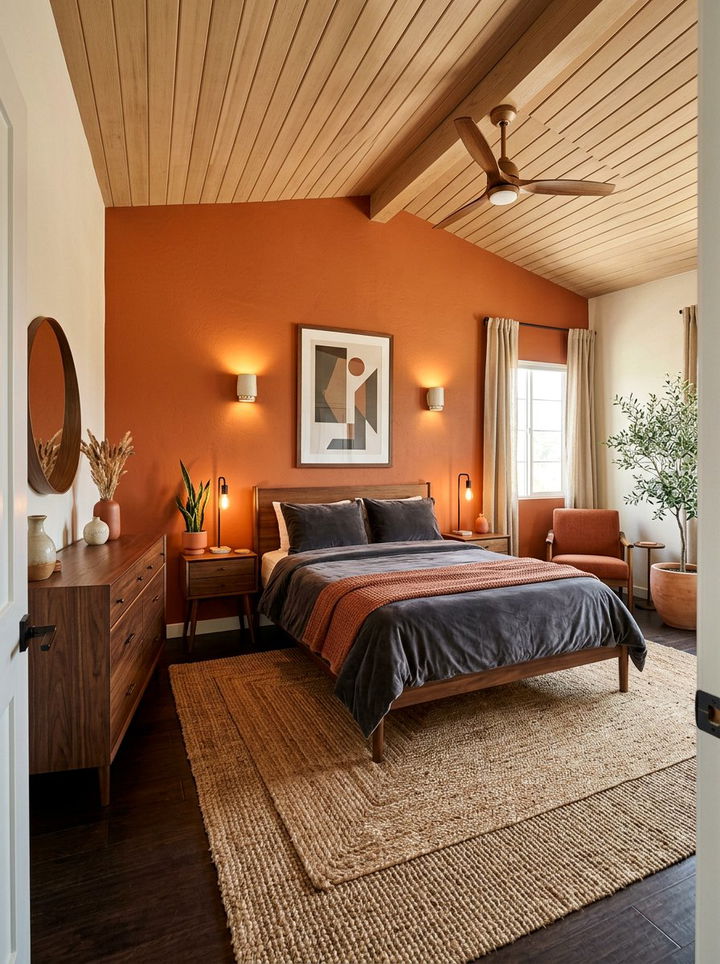 Orange Bedroom - 30 energizing bedroom color ideas