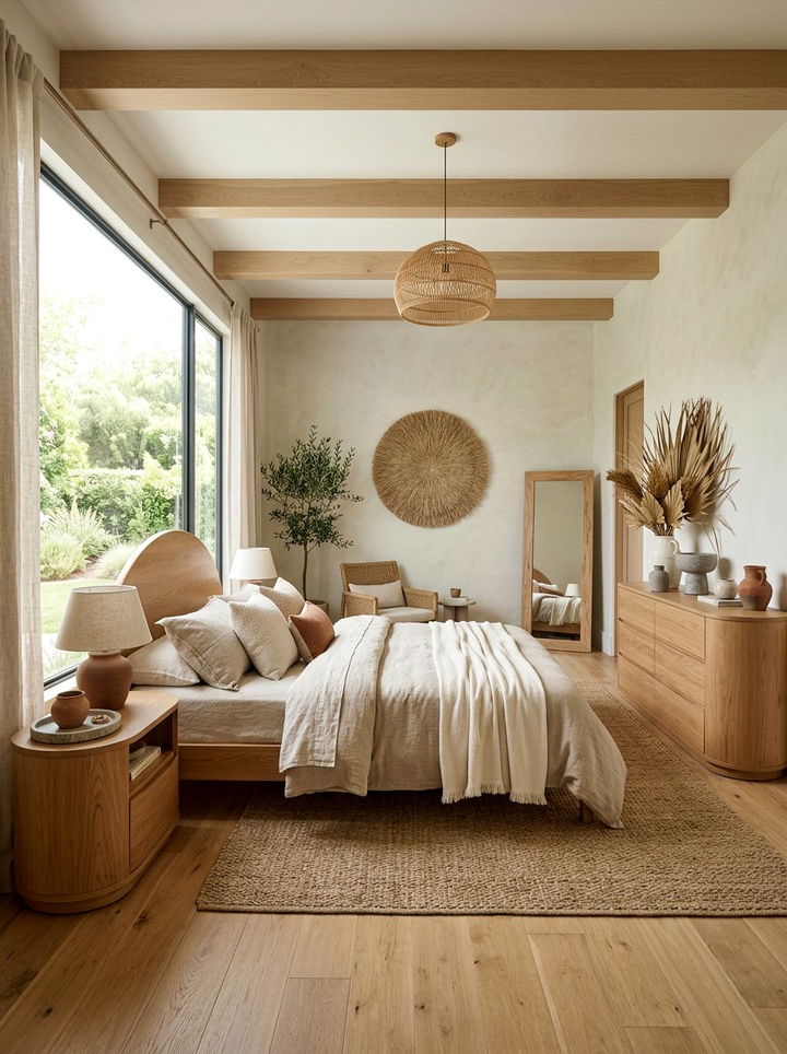 Organic Modern Bedroom - 30 beige and white bedroom ideas