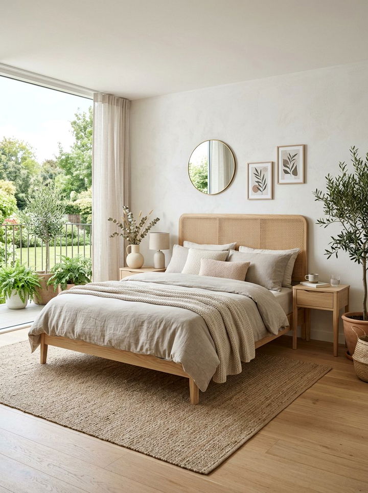 Organic Modern Cane Headboard - 30 bedroom cane headboards