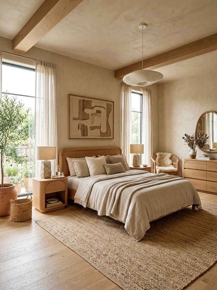 Organic Modern Neutral Bedroom - 30 warm neutral bedroom ideas