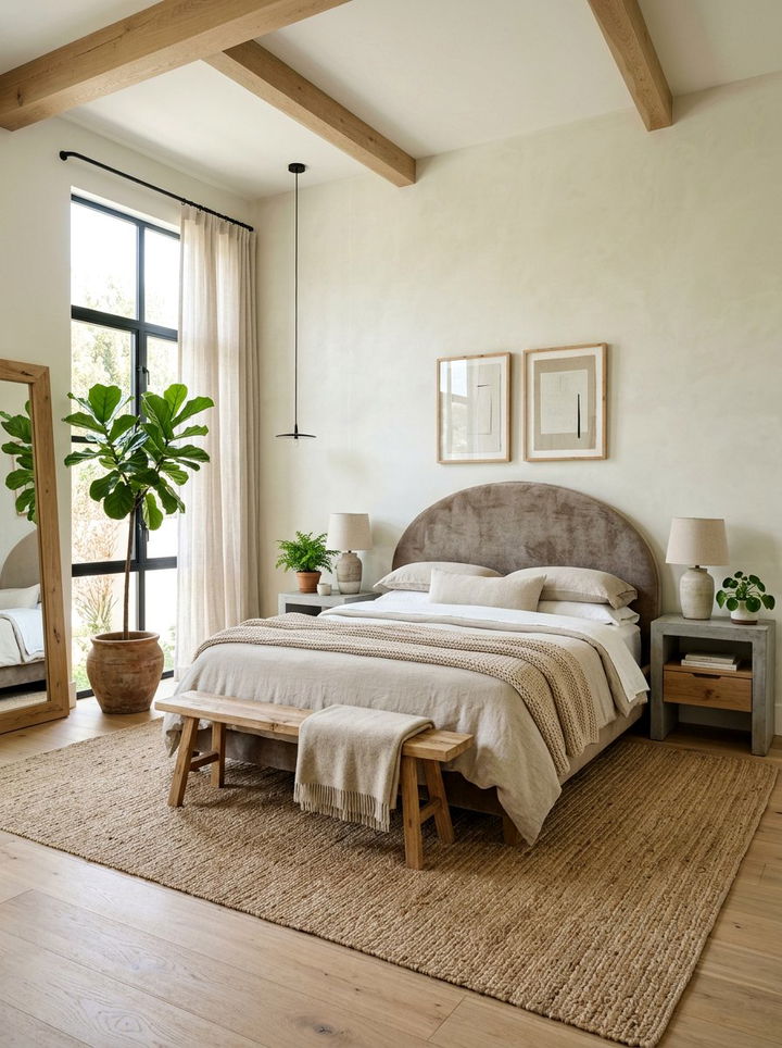 Organic modern bedroom - 30 serene bedroom ideas