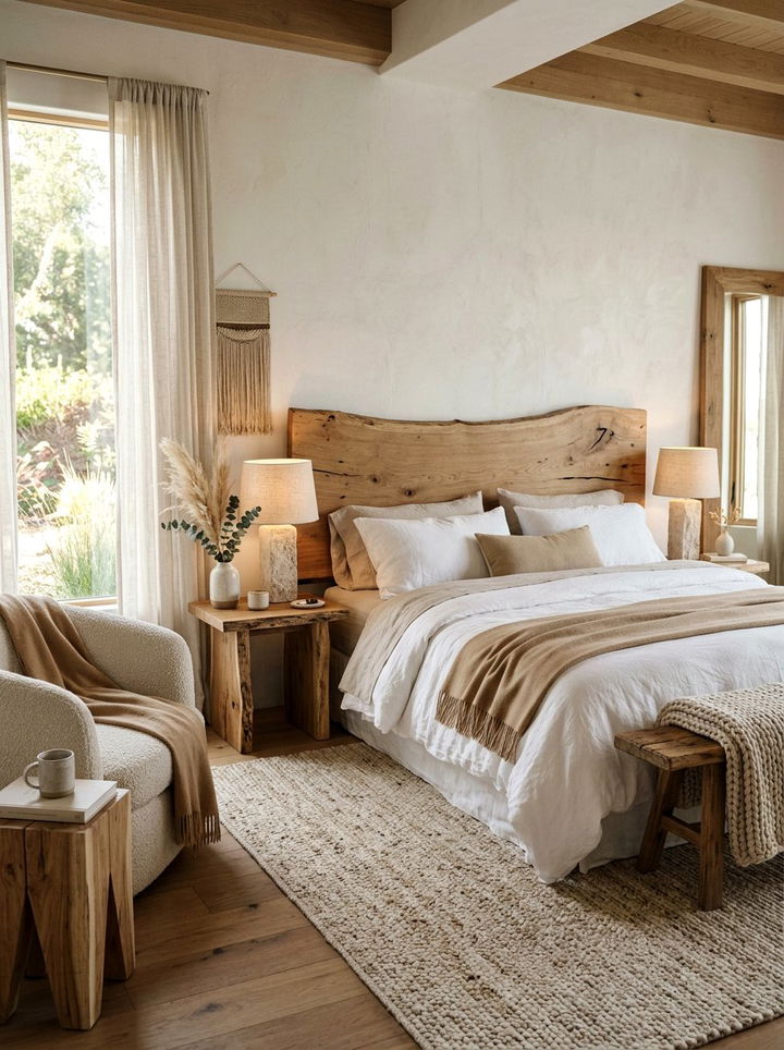 Organic modern tan and white bedroom - 30 tan and white bedroom ideas