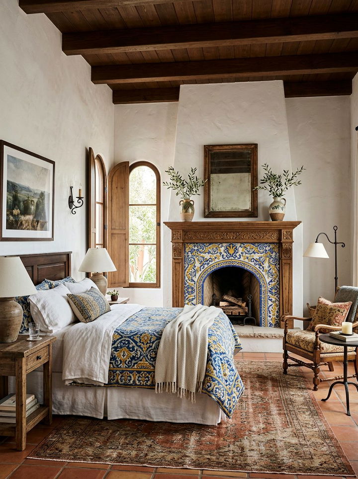 Ornate Tile Backsplash - 30 Mediterranean bedroom ideas