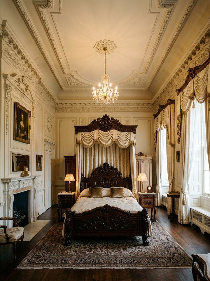 Ornate Victorian Style Wall Paneling - 30 bedroom wainscoting ideas