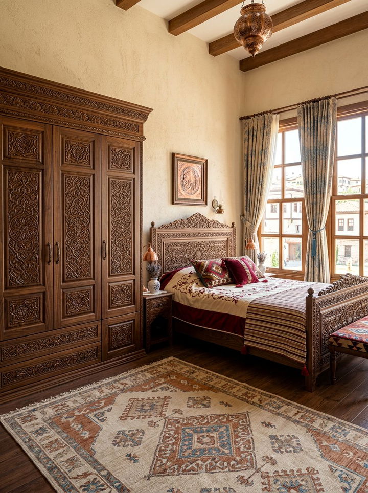 Ornate Wood Carving - 30 Turkish bedroom ideas