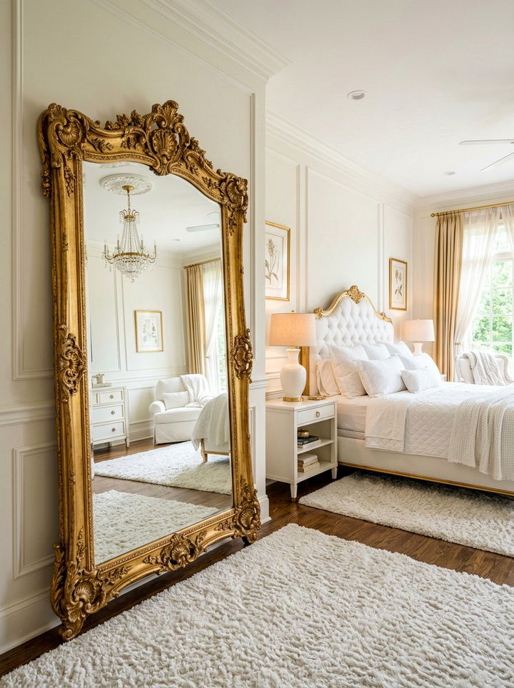Ornate gold mirror - 30 princess bedroom ideas