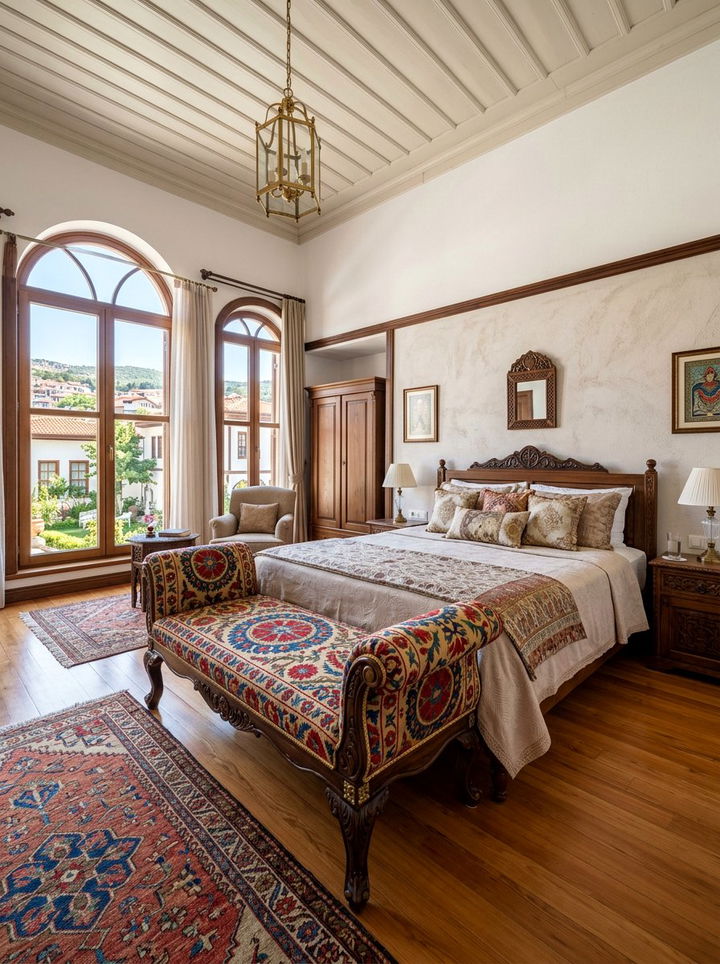 Ottoman Bench - 30 Turkish bedroom ideas