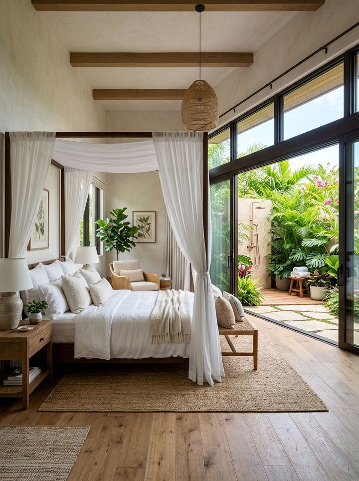 Outdoor Shower Access Bedroom - 30 Caribbean bedroom ideas